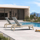 PURPLE LEAF Pool Oversized Lounge Chairs Rattan Aluminium Patio Chaise Lounge Outdoor Adjustable Recliner Finish Loungers Woven PE Sun Chairs for Poolside Deck Beach
