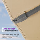 PURPLE LEAF Provence Series Outdoor Cantilever Patio Umbrella with Champagne Gold Frame for Terrace, Deck & Lounge