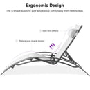 PURPLE LEAF Patio Chaise Lounge Set Outdoor Beach Pool Sunbathing Lawn Lounger Recliner Chair Outside Chairs with Side Table Included