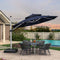 PURPLE LEAF Round Cantilever Patio Umbrella Heavy Duty Umbrella for Porch Garden Pool