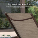 PURPLE LEAF Oversized Chaise Lounge Chair Outdoor Extra Wide Pool Lounge Chairs 5 Adjustable Position with Armrests and Side Table, Aluminum Patio Lounge Chair for Outside, Backyard, Pool