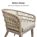 OPEN BOX I PURPLE LEAF Outdoor Dining Chair ×2 All-Weather PE Rattan with Aluminum Frame