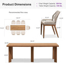 PURPLE LEAF 7/9/11 Pieces Dining Set Patio Metal Rectangular Table and Wicker Rattan Chairs