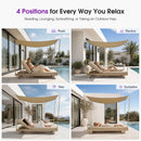 PURPLE LEAF Outdoor Daybed for Patio,  Poolside Chaise Lounge Bed with Cushion, Olefin Blend Fabric, Aluminum Frame Sunbed with Side Table for Deck and Backyard
