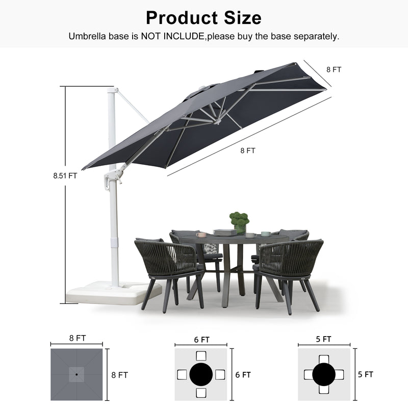 PURPLE LEAF White Outdoor Patio Umbrella Economical Large Patio Umbrellas