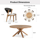 PURPLE LEAF Round Patio Dining Set with Aluminum Frame and Wicker Rattan Dining Chair with Comfortable Cushions for Deck Porch Kitchen Outdoor