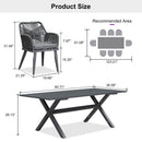 PURPLE LEAF 11/9/7 Pieces Outdoor Dining Set PE Rattan Outdoor Patio Furniture Set Grey