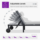 PURPLE LEAF Patio Tanning Chaise Lounge Chair Set with Face Down Hole