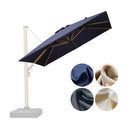 #MEL Series# Single Top Rectangle Pole Pedal Rotating Cantilever Umbrella Replacement Polyester Canopy (Fabric Only)