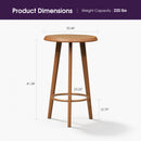 PURPLE LEAF Outdoor Bar Table Patio Dining Table Coffee Kitchen Breakfast Bistro Pub Bar Table for Patio Poolside