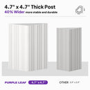 PURPLE LEAF White Metal Carport with Galvanized Steel Roof Aluminum Frame All-Weather Car Shelter