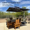 PURPLE LEAF Large Rectangular Porch Umbrella Outside Cantilever Patio Yard Umbrella