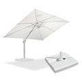PURPLE LEAF Outdoor Patio Umbrella with Base, Best White Cantilever Umbrellas