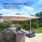PURPLE LEAF Large Rectangular Porch Umbrella Outside Cantilever Patio Yard Umbrella