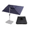 PURPLE LEAF Rectangular Large Outdoor Cantilever Umbrella With Base for Garden, Pool