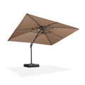 PURPLE LEAF Cantilever Patio Umbrella Gray Pole Outdoor Umbrella with UV Protection