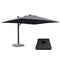 PURPLE LEAF Porch Umbrellas, Outdoor Patio Umbrella with Base, Grey