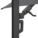 PURPLE LEAF Offset Cantilever Patio Umbrella with Charcoal Metal Frame, Vented Canopy for Yard Garden