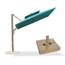 PURPLE LEAF Champagne Gold Cantilever Patio Umbrella with Base, Provence Series