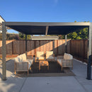 PURPLE LEAF Athena Louvered Pergola Outdoor Aluminum Pergola with Adjustable Roof for Deck Backyard Garden Hardtop Gazebo
