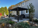 PURPLE LEAF 9' × 12' Outdoor Louvered Pergola Patio Sun Shade Shelter with Adjustable Hardtop Patio Pergola Grey