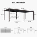 PURPLE LEAF Louvered Pergola Outdoor Adjustable Roof Modern Patio Aluminum Pergola for Deck Backyard Garden Hardtop Gazebo