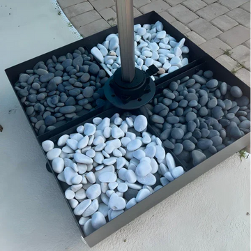 Sturdy Patio Umbrella Base with Wheels | 1100 Lbs Capacity