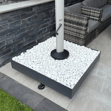 Sturdy Patio Umbrella Base with Wheels | 1100 Lbs Capacity Sturdy Patio Umbrella Base with Wheels | 1100 Lbs Capacity
