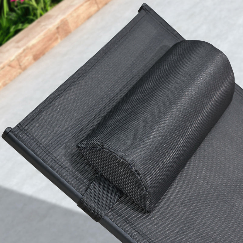 PURPLE LEAF Replacement Textilene Headrest Pillow for Chaise Lounge