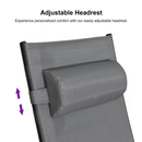 PURPLE LEAF Replacement Textilene Headrest Pillow for Chaise Lounge