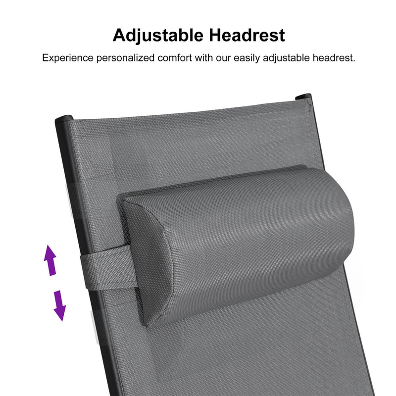 PURPLE LEAF Replacement Textilene Headrest Pillow for Chaise Lounge