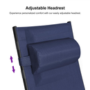 PURPLE LEAF Replacement Textilene Headrest Pillow for Chaise Lounge