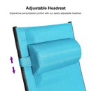PURPLE LEAF Replacement Textilene Headrest Pillow for Chaise Lounge