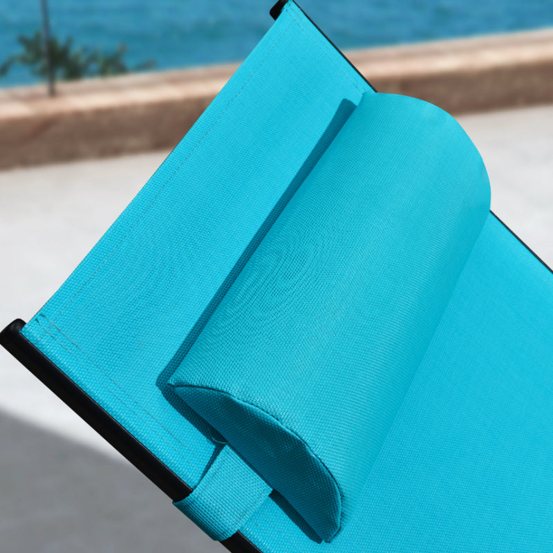 PURPLE LEAF Replacement Textilene Headrest Pillow for Chaise Lounge