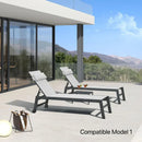 PURPLE LEAF Replacement Textilene Headrest Pillow for Chaise Lounge