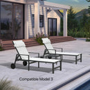 PURPLE LEAF Replacement Textilene Headrest Pillow for Chaise Lounge