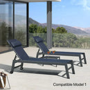 PURPLE LEAF Replacement Textilene Headrest Pillow for Chaise Lounge