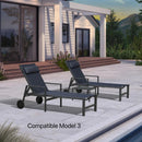 PURPLE LEAF Replacement Textilene Headrest Pillow for Chaise Lounge