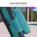 PURPLE LEAF Replacement Textilene Headrest Pillow for Chaise Lounge