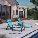 PURPLE LEAF Replacement Textilene Headrest Pillow for Chaise Lounge