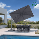 PURPLE LEAF UV Resistant Left-right Tilting Patio Umbrella Swivel Outdoor Umbrella