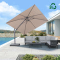 PURPLE LEAF UV Resistant Left-right Tilting Patio Umbrella Swivel Outdoor Umbrella
