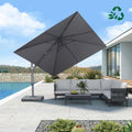 PURPLE LEAF UV Resistant Left-right Tilting Patio Umbrella Swivel Outdoor Umbrella