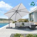 PURPLE LEAF UV Resistant Left-right Tilting Patio Umbrella Swivel Outdoor Umbrella