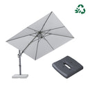 PURPLE LEAF UV Resistant Patio Umbrella with Base, Left-Right Tilt & 360° Swivel