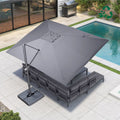 PURPLE LEAF Eco-friendly Cantilever Patio Umbrella UV Resistant Sustainable Yard Umbrellas with Nature-Inspired Colors