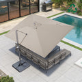 PURPLE LEAF Eco-friendly Cantilever Patio Umbrella UV Resistant Sustainable Yard Umbrellas with Nature-Inspired Colors