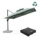 PURPLE LEAF UV50+ Fade Resistant Cantilever Umbrella, Patio Umbrellas with Base
