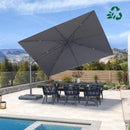 PURPLE LEAF UV Resistant Left-right Tilting Patio Umbrella Swivel Outdoor Umbrella