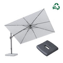 PURPLE LEAF UV Resistant Patio Umbrella with Base, Left-Right Tilt & 360° Swivel